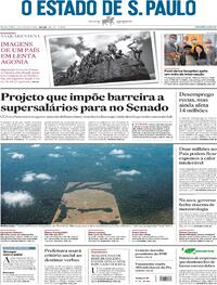 Capa do jornal Estadão 01/10/2021