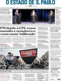 Capa do jornal Estadão 02/07/2021