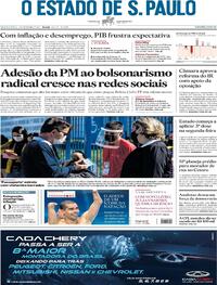 Capa do jornal Estadão 02/09/2021