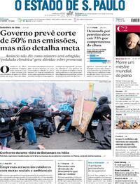 Capa do jornal Estadão 02/11/2021