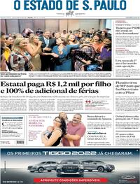 Capa do jornal Estadão 03/02/2021