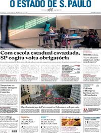 Capa do jornal Estadão 04/07/2021