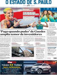 Capa do jornal Estadão 04/08/2021