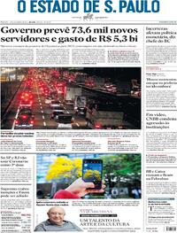 Capa do jornal Estadão 04/09/2021