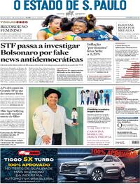 Capa do jornal Estadão 05/08/2021