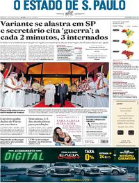 Capa do jornal Estadão 06/03/2021