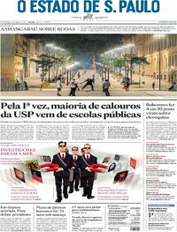 Capa do jornal Estadão 06/06/2021