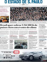 Capa do jornal Estadão 06/10/2021