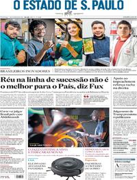 Capa do jornal Estadão 07/02/2021
