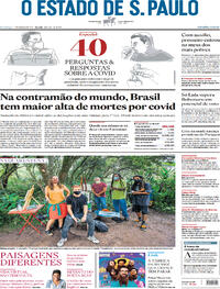Capa do jornal Estadão 07/03/2021