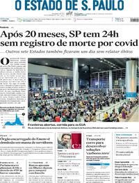Capa do jornal Estadão 09/11/2021