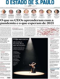 Capa do jornal Estadão 10/01/2021
