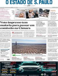 Capa do jornal Estadão 10/06/2021