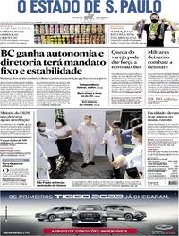 Capa do jornal Estadão 11/02/2021