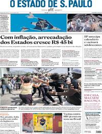 Capa do jornal Estadão 12/07/2021