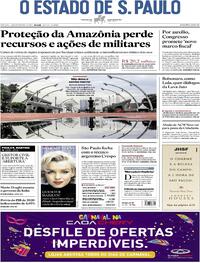 Capa do jornal Estadão 13/02/2021
