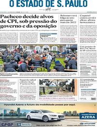 Capa do jornal Estadão 13/04/2021
