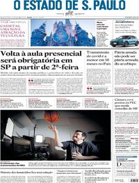 Capa do jornal Estadão 13/10/2021
