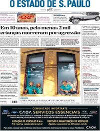 Capa do jornal Estadão 14/04/2021