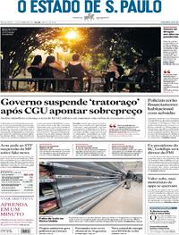 Capa do jornal Estadão 14/09/2021