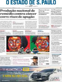 Capa do jornal Estadão 16/09/2021