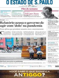 Capa do jornal Estadão 17/10/2021