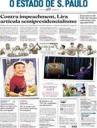 Capa do jornal Estadão 18/07/2021