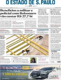 Capa do jornal Estadão 18/09/2021