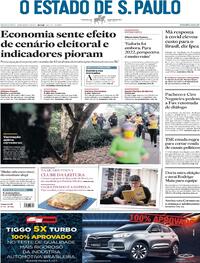 Capa do jornal Estadão 19/08/2021