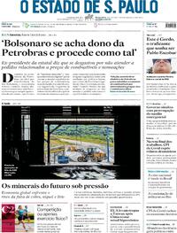 Capa do jornal Estadão 19/10/2021