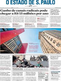 Capa do jornal Estadão 20/08/2021