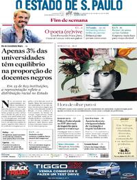 Capa do jornal Estadão 20/11/2021