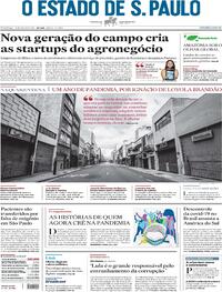 Capa do jornal Estadão 21/03/2021
