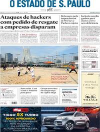 Capa do jornal Estadão 21/08/2021