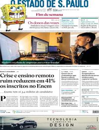 Capa do jornal Estadão 21/11/2021