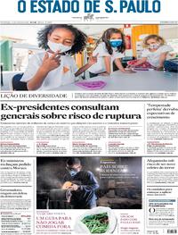 Capa do jornal Estadão 22/08/2021