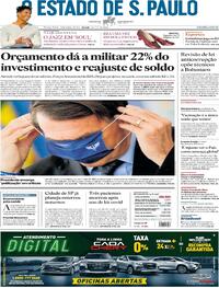 Capa do jornal Estadão 23/03/2021