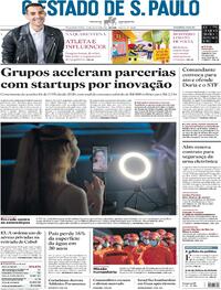 Capa do jornal Estadão 23/08/2021