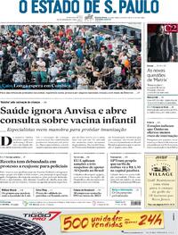 Capa do jornal Estadão 23/12/2021