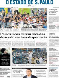 Capa do jornal Estadão 24/05/2021