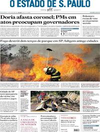 Capa do jornal Estadão 24/08/2021