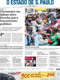 Capa do jornal Estadão 24/12/2021