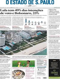 Capa do jornal Estadão 25/06/2021