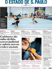 Capa do jornal Estadão 26/09/2021