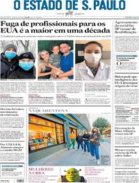 Capa do jornal Estadão 27/05/2021