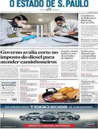 Capa do jornal Estadão 28/01/2021
