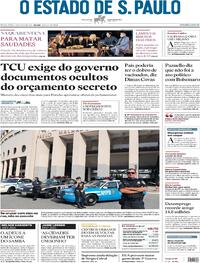 Capa do jornal Estadão 28/05/2021