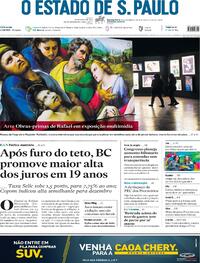 Capa do jornal Estadão 28/10/2021