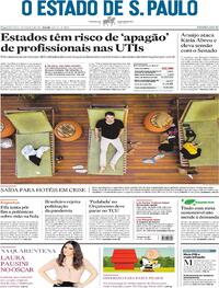 Capa do jornal Estadão 29/03/2021