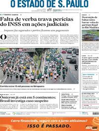 Capa do jornal Estadão 29/11/2021